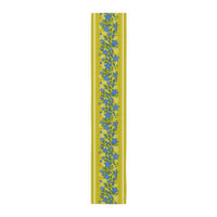 Balloonflowers on Green Table Runner