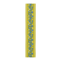 Balloonflowers on Green Table Runner