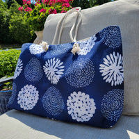Indigo Floral Weekender Bag