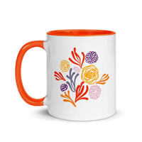 Summer Floral Orange Contrast Mug