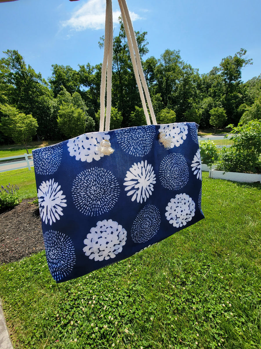 Indigo Floral Weekender Bag