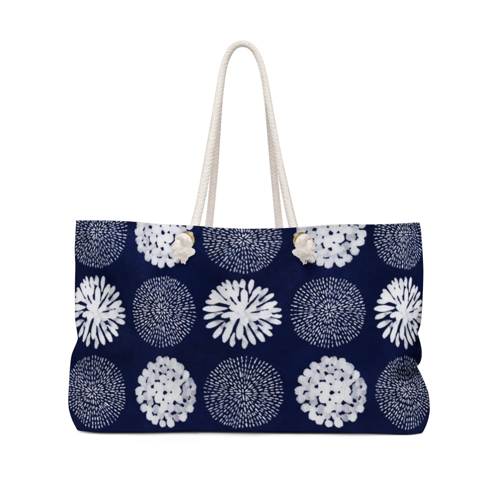 Indigo Floral Weekender Bag