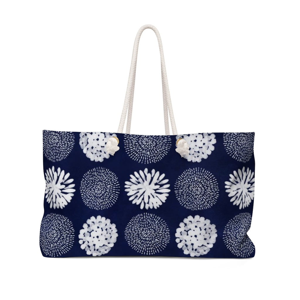 Indigo Floral Weekender Bag